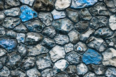 Gri ve mavi grunge taş duvar arka plan