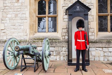 21 Ağustos 2017: Kraliyet Muhafızı at Tower, Londra, İngiltere. 