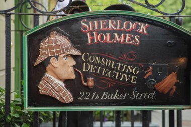Londra - 24 Ağustos 2017: Sherlock Holmes Müzesi.