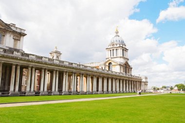 LONDON, UK - AUGUST 19, 2017 - Queen Mary & King William Building at Old Royal Naval College Greenwich. National Maritime Museum clipart