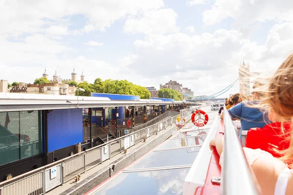 LONDON - AUGUST 19, 2017: City Cruises tour boat on River Thames