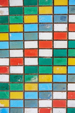 eski soyulması parlak boya ile duvar karoları doku. renkli ol