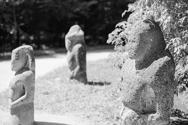 Antik taş heykel bir İskit savaşçısı — Stok fotoğraf