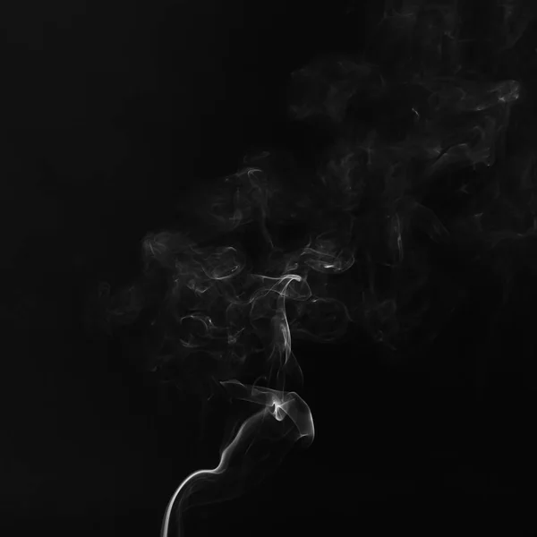 Beautiful White Smoke Black Background — Stock Photo, Image