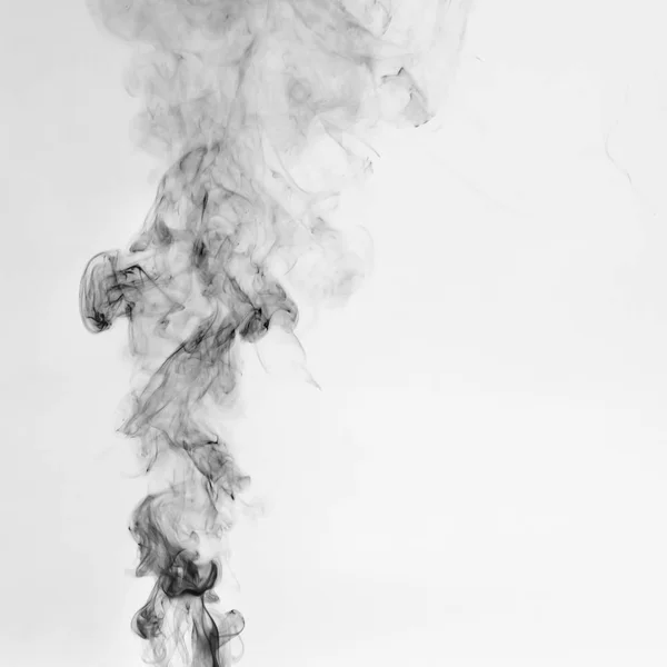 Black Smoke on White background — Stock Photo, Image