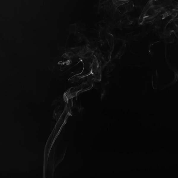 Beautiful White Smoke on black background