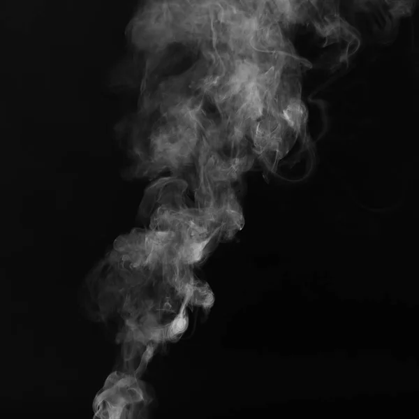 White Smoke on black background — Stock Photo, Image