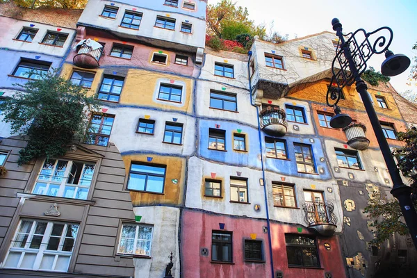 奥地利维也纳的Hundertwasser之家。 Hundertwasserhaus ap — 图库照片