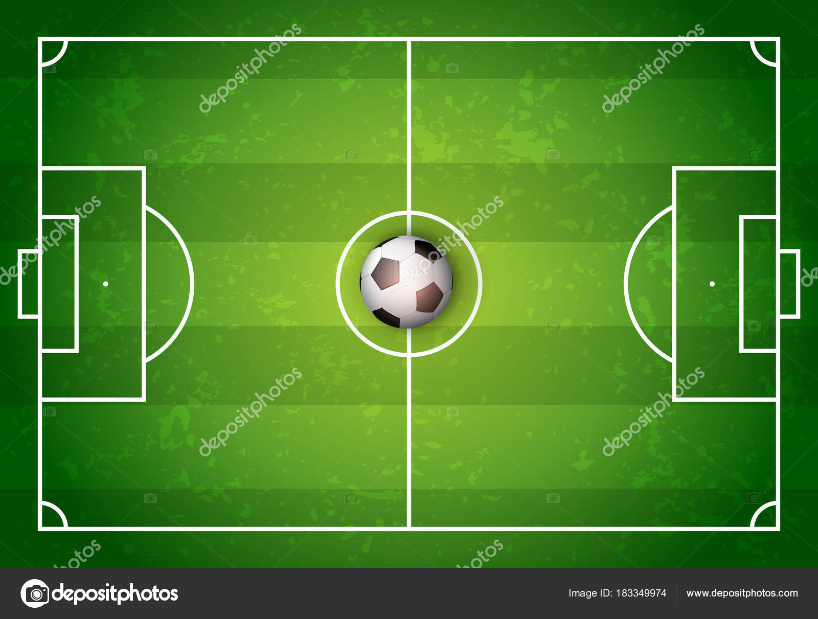 Football Playing Field Soccer Field Top View Football Ball Soccer Vector Image By C Nikelser Vector Stock