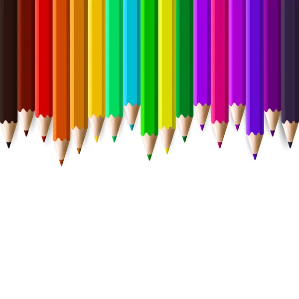 彩色铅笔,背景为白色. — 图库矢量图片
