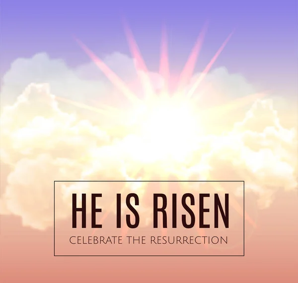 Risen Easter Background Vector Illustration — Stock Vector