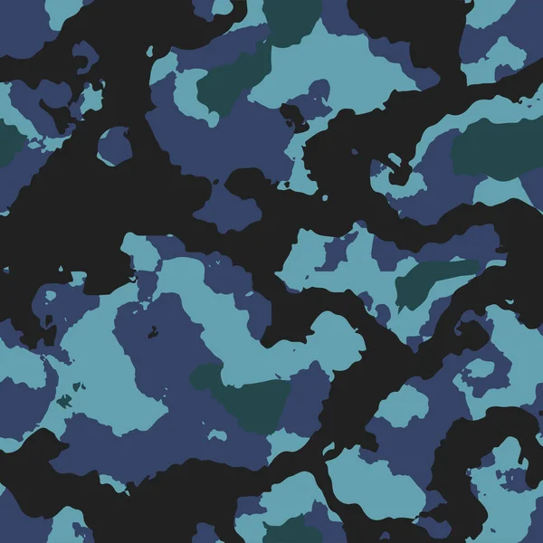 Modrý Maskovací Vzor Vojenské Zázemí Vektorová Ilustrace Eps — Stockový vektor