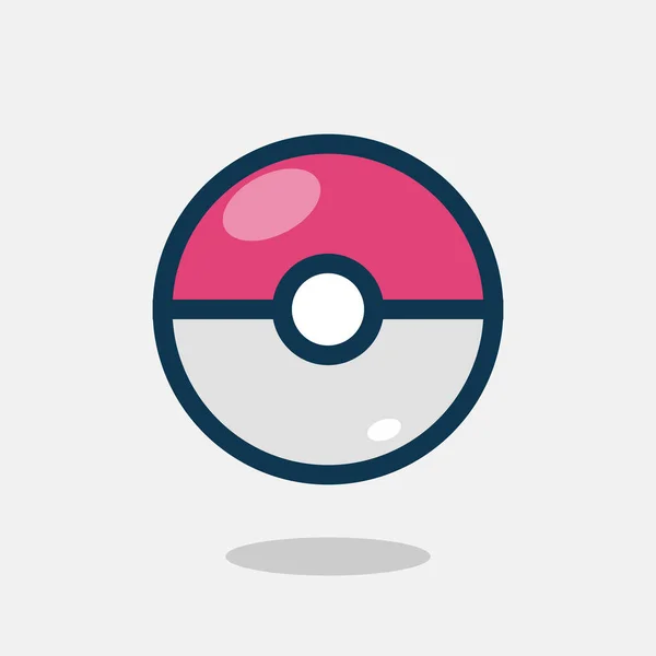 Isoliertes Vektorkugelzeichen Pokeball Symbol Beliebte Pokemon Spielkonzept Ikone Web Symbol — Stockvektor