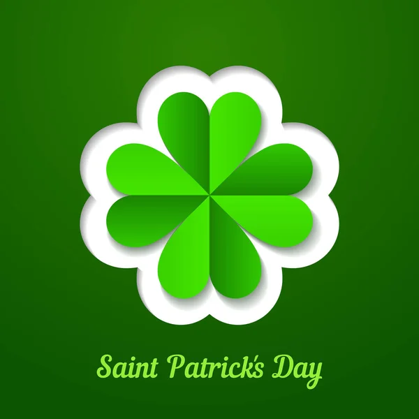 Saint Patrick Tag Hintergrund Mit Grünem Klee — Stockvektor