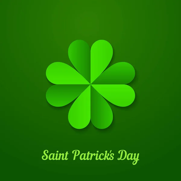 Saint Patrick Day Background Green Clover — Stock Vector