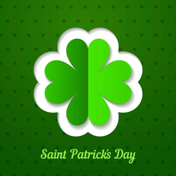 Saint Patrick Dag Achtergrond Met Groene Klaver — Stockvector