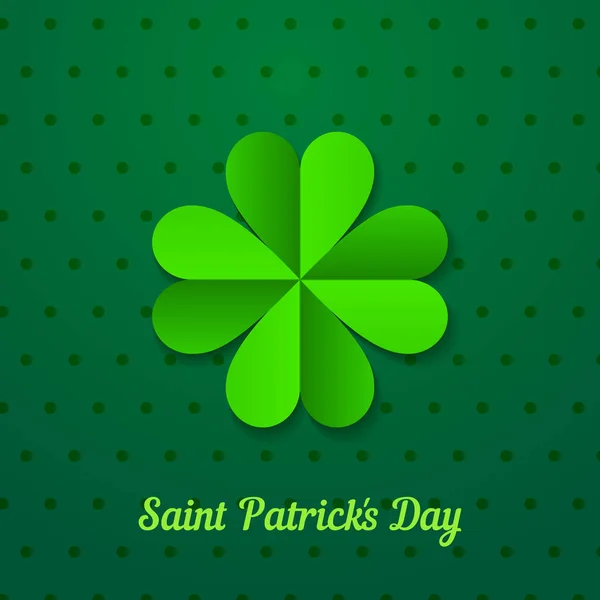Saint Patrick Tag Hintergrund Mit Grünem Klee — Stockvektor