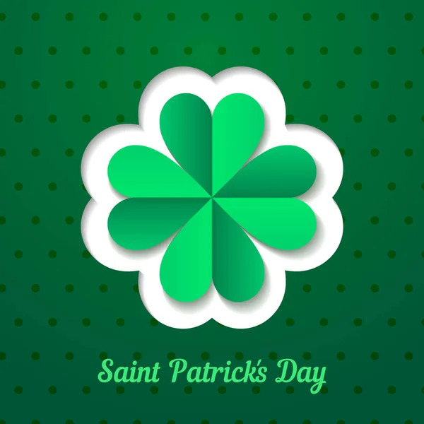 Fondo San Patricio Con Trébol Verde — Vector de stock