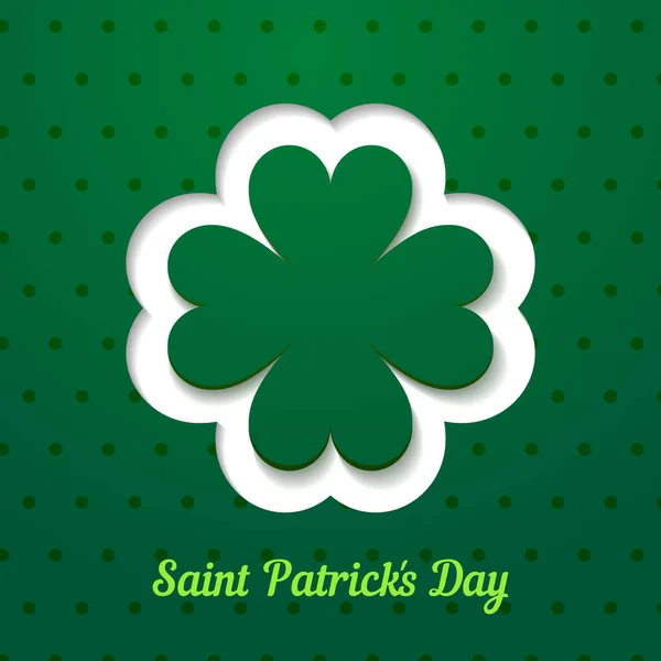 Fondo San Patricio Con Trébol Verde — Vector de stock