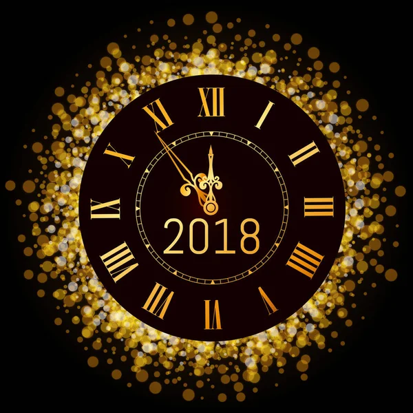 Vector 2017 Błyszczące Wesołych Świąt Szczęśliwego Nowego Roku 2017 Złoty — Wektor stockowy