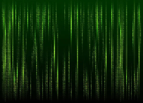 Transmisión Código Binario Pantalla Fondo Abstracto Del Vector Datos Tecnología — Archivo Imágenes Vectoriales