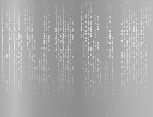 二进制代码背景流 有两个二进制数字 0和1在屏幕上的白色背景上隔离 数据和技术 解密和加密矩阵矩阵背景 — 图库矢量图片