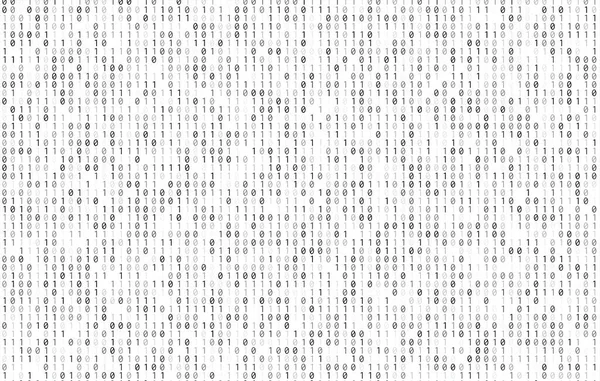 Фон Векторной Матрицы Поток Двоичного Кода Экране Данные Технологии Расшифровка — стоковый вектор