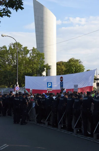 Proteste antigovernative in Polonia — Foto Stock