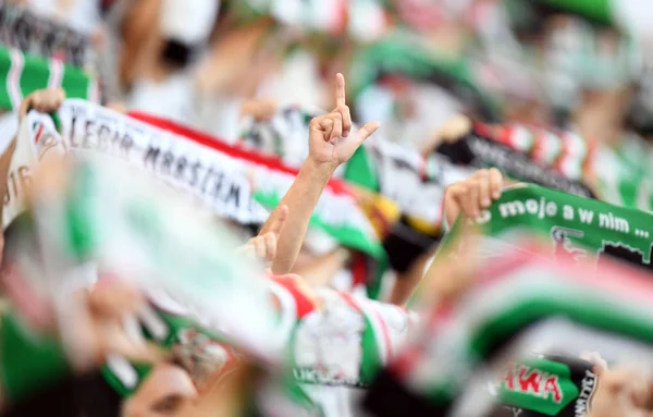 Legia Warsaw supporters — Stock Photo, Image