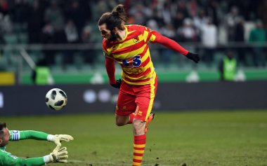 27 Şubat 2018 - Varşova, Polonya: Polonya ilave Ligi loto Ekstraklasa futbol maçı Legia Warszawa - Jagiellonia Bialysto
