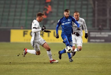 04 Mart 2018 - Varşova, Polonya: Polonya ilave Ligi loto Ekstraklasa futbol maçı Legia Warszawa - Lech Pozna