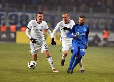 04 Mart 2018 - Varşova, Polonya: Polonya ilave Ligi loto Ekstraklasa futbol maçı Legia Warszawa - Lech Pozna