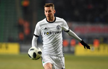 04 Mart 2018 - Varşova, Polonya: Polonya ilave Ligi loto Ekstraklasa futbol maçı Legia Warszawa - Lech Pozna
