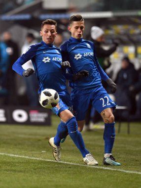04 Mart 2018 - Varşova, Polonya: Polonya ilave Ligi loto Ekstraklasa futbol maçı Legia Warszawa - Lech Pozna