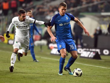 04 Mart 2018 - Varşova, Polonya: Polonya ilave Ligi loto Ekstraklasa futbol maçı Legia Warszawa - Lech Pozna