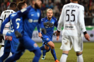 04 Mart 2018 - Varşova, Polonya: Polonya ilave Ligi loto Ekstraklasa futbol maçı Legia Warszawa - Lech Pozna