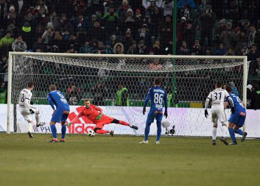 04 Mart 2018 - Varşova, Polonya: Polonya ilave Ligi loto Ekstraklasa futbol maçı Legia Warszawa - Lech Pozna