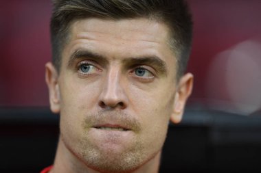 Varşova, Polonya, 13 Ekim 2019: Euro 2020 eleme turu, grup safhası, Polonya Makedonya ile Pge Narodowy 'da 2: 0 kazandı