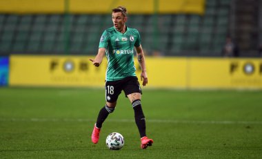 Varşova, Polonya, 22 Şubat 2020: Polonya Süper Ligi Ekstraklasa futbol maçı: Legia Warszawa - Jagiellonia Bialystok, Arvydas Novikovas (Legia Warszawa) 