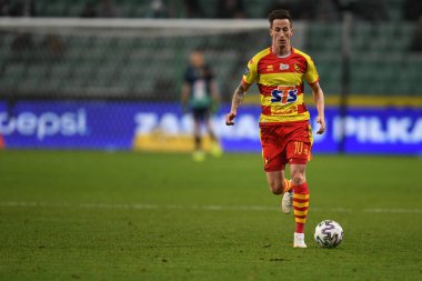 Varşova, Polonya, 22 Şubat 2020: Polonya Süper Ligi Ekstraklasa futbol maçı: Legia Warszawa - Jagiellonia Bialystok, Juan Camara (Jagiellonia)