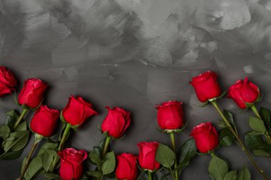 Composition of red roses  clipart