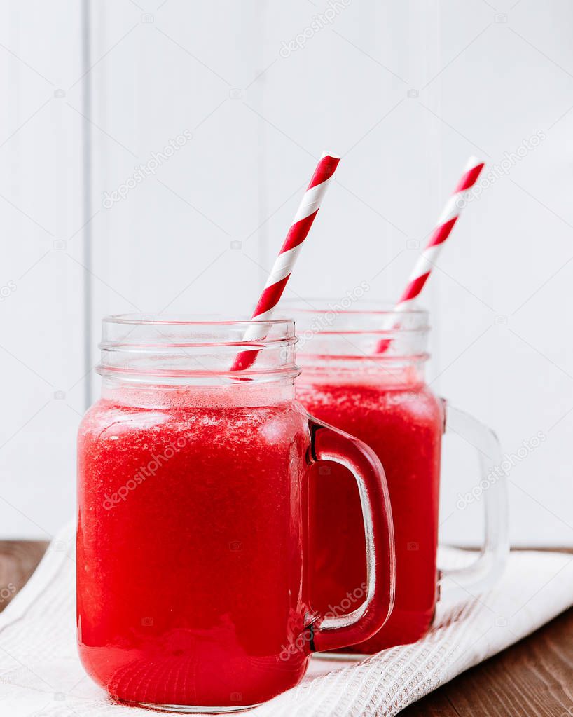 Watermelon smoothie as healthy summer drink.