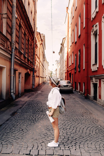 young female traveler 