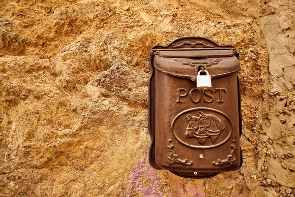 postal box in wall