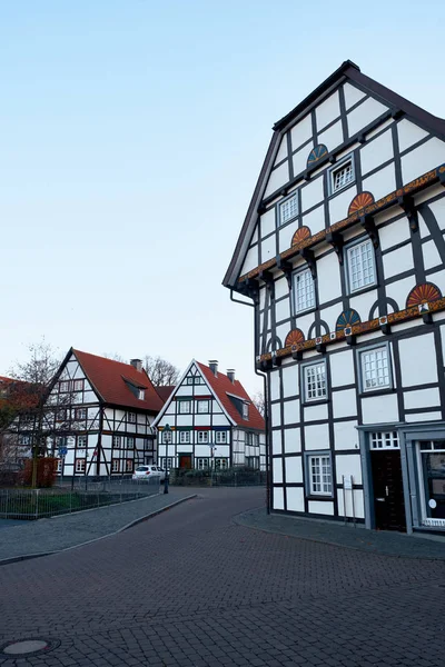 Antiguos edificios tradicionales en Alemania. Casas de madera y plast — Foto de Stock