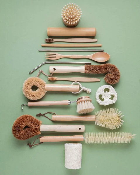 环保自然清洁工具和产品。零废物管制 — 图库照片