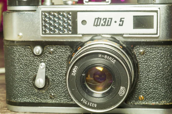 Old vintage camera Fet-5 — Stock Photo, Image