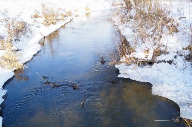 Bahar, buz erir Nehri üzerinde