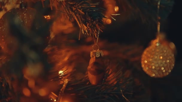 Kerstspeelgoed Kerstboom — Stockvideo