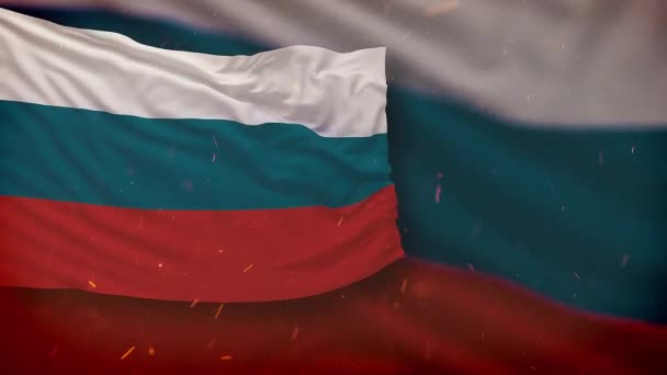 Вітрі Російський Прапор — стокове відео